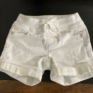 White denim shorts